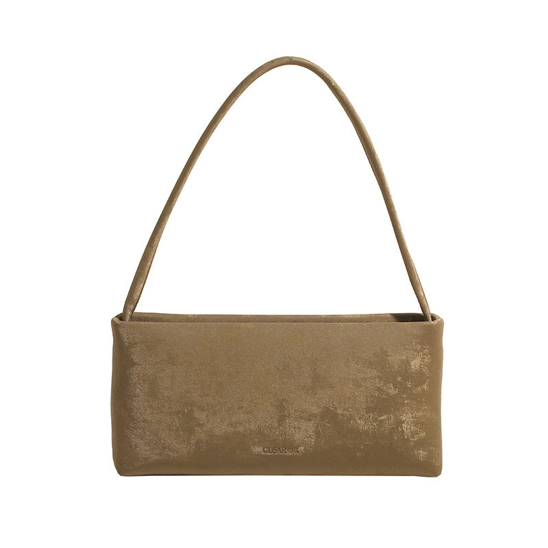 Distressed Baguette Shoulder Bag