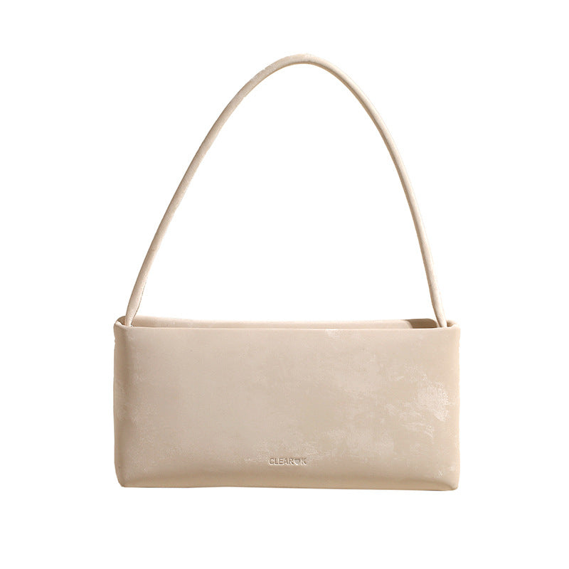 Distressed Baguette Shoulder Bag