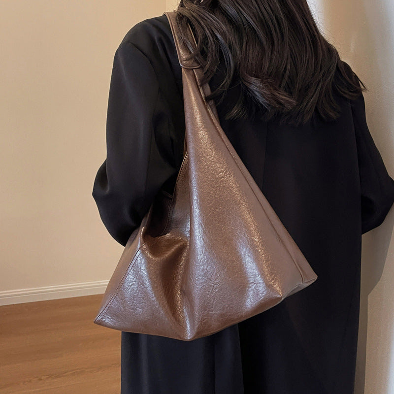 Oversized Slouch Leather Tote Bag