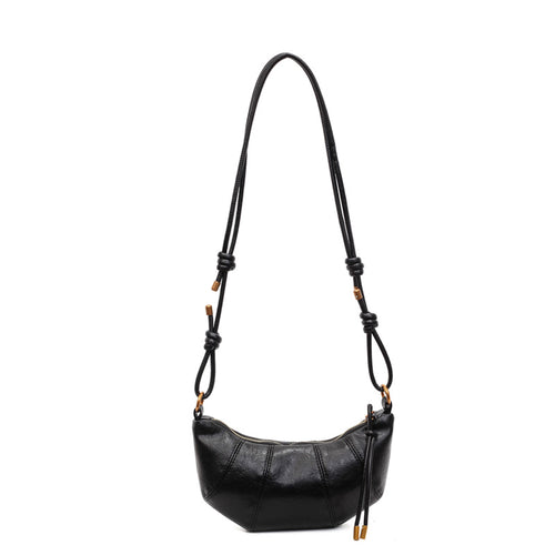 Knotted Strap Crescent Shoulder Bag