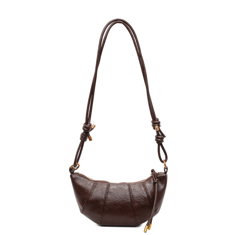 Knotted Strap Crescent Shoulder Bag